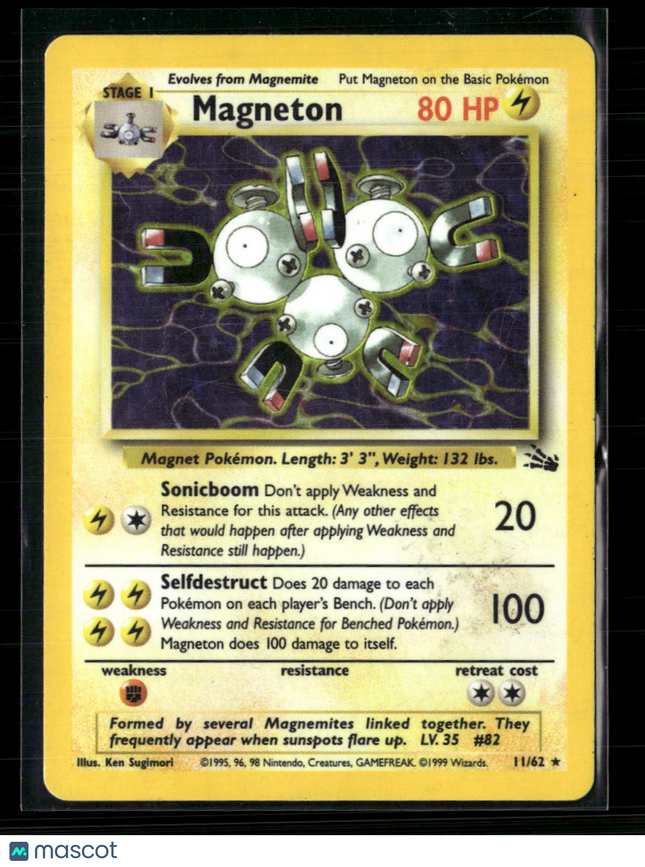Pokemon 1999 Fossil Magneton #11/62