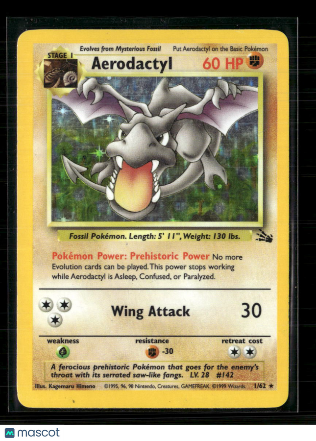 Pokemon 1999 Fossil Aerodactyl #1/62