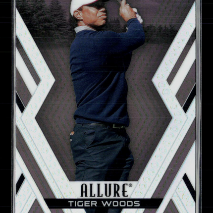 2026 Upper Deck Allure Golf Tiger Woods #1 Black Rainbow