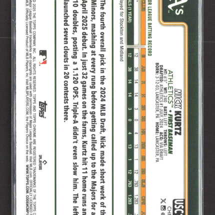 2025 Topps Chrome Nick Kurtz #USC178 RC