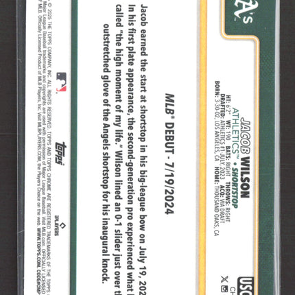 2025 Topps Chrome Update Series Jacob Wilson #USC150 RayWave Refractor RC