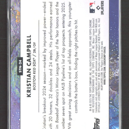 2025 Topps Chrome Starry Night Kristian Campbell #STN-24 RC Stars in the Night