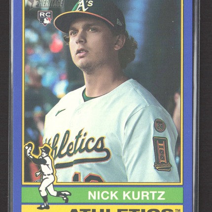2024 Topps Heritage Nick Kurtz #706 Blue Border RC
