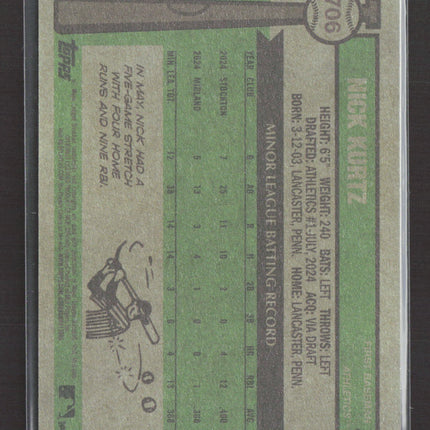 2024 Topps Heritage Nick Kurtz #706 Blue Border RC