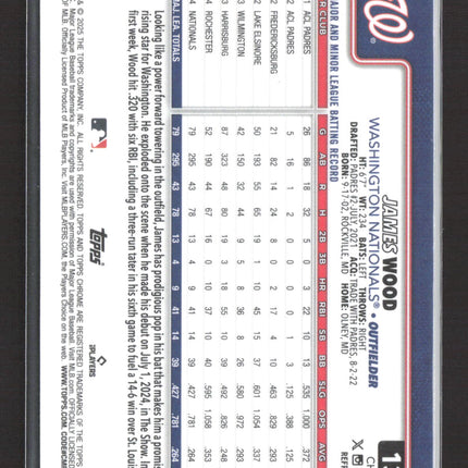 2025 Topps Chrome James Wood #132 Refractor RC