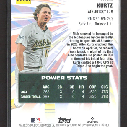2025 Topps Chrome Power Players Nick Kurtz #PP-30 RC