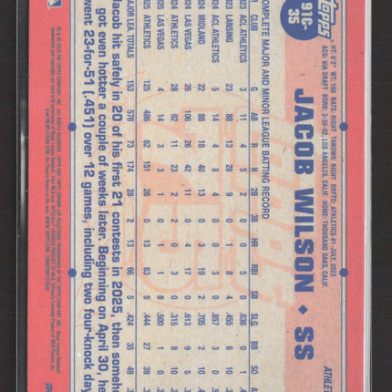 2026 Topps Chrome 75 Years Jacob Wilson #91C-35 Mojo Refractor All-Star Rookie