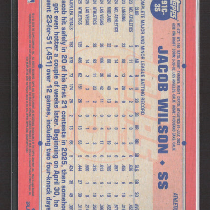 2026 Topps Chrome 75 Years of Jacob Wilson #91C-35 Mega Box Mojo Refractor