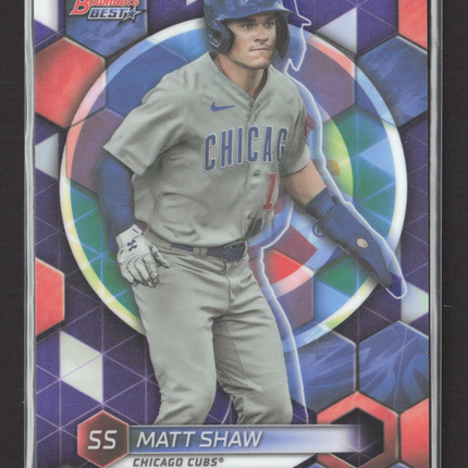 2023 Topps Bowman's Best Matt Shaw #TP-28 Purple 168/250