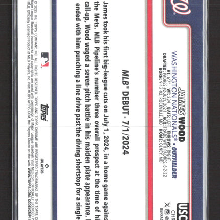 2025 Topps Chrome Update James Wood #USC95 Refractor RC