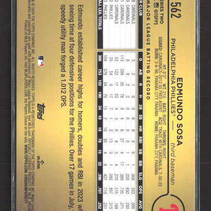 2024 Topps Series Two Edmundo Sosa #562 Golden Mirror