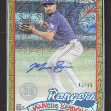 2024 Topps Chrome 1989 Topps Baseball Marcus Semien #2T89C-71 Gold Mojo Auto /50