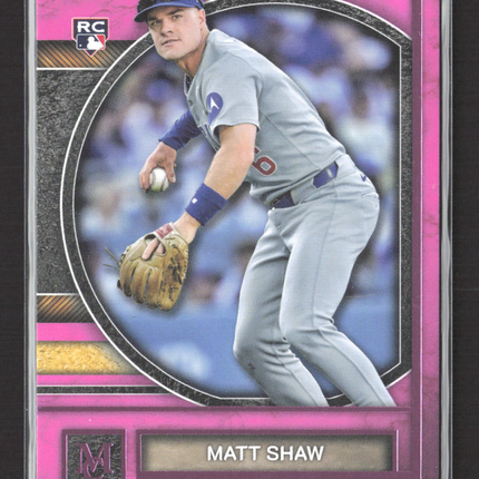 2025 Topps Museum Collection Matt Shaw #84 Pink RC 179/199