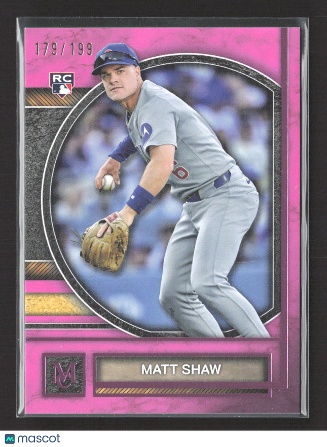 2025 Topps Museum Collection Matt Shaw #84 Pink RC 179/199