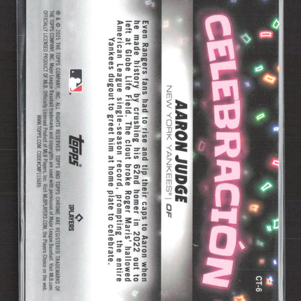 2025 Topps Chrome Celebracion Aaron Judge #CT-6