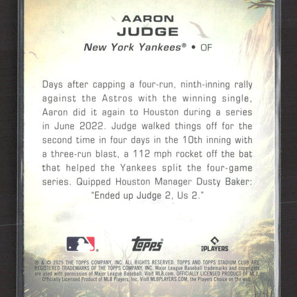 2025 Topps Stadium Club Savage Sluggers Aaron Judge #SS-19