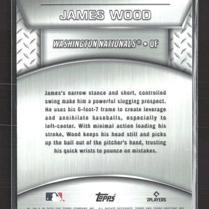 2025 Topps Pristine Plated and Polished James Wood #PP-40 RC