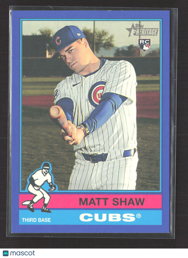 2025 Topps Heritage Matt Shaw #712 Blue Border RC