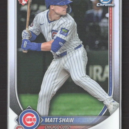 2025 Topps Bowman Chrome Matt Shaw #46 RC Red Logo