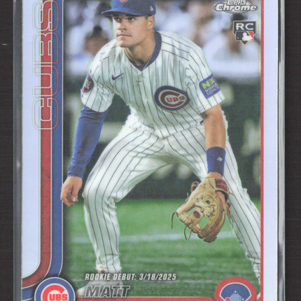 2025 Topps Chrome Matt Shaw #USC135 Refractor RC