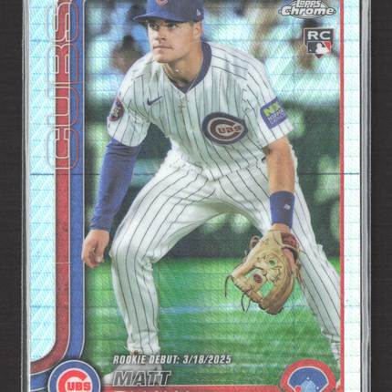2025 Topps Chrome Matt Shaw #USC135 RC Prism Refractor