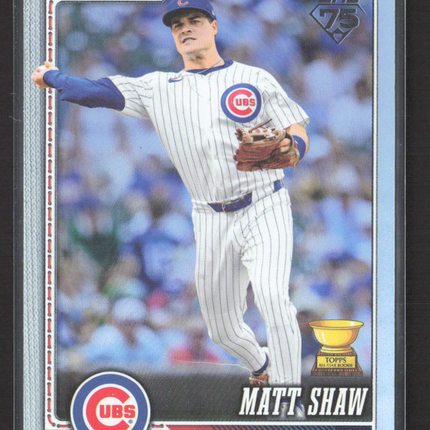 2026 Topps Series One Matt Shaw #27 Topps All-Star Rookie Rainbow