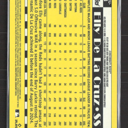 2025 Topps Chrome 1990 Topps 35th Elly De La Cruz #90CU-3 Gold Refractor 43/50