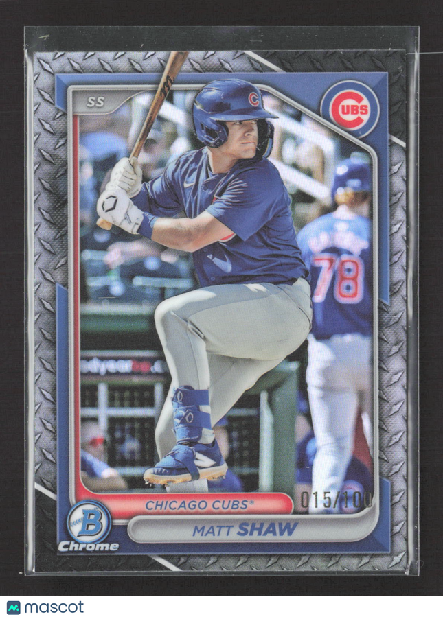 2024 Bowman Chrome Matt Shaw #BDC-26 Steel Refractor 015/100