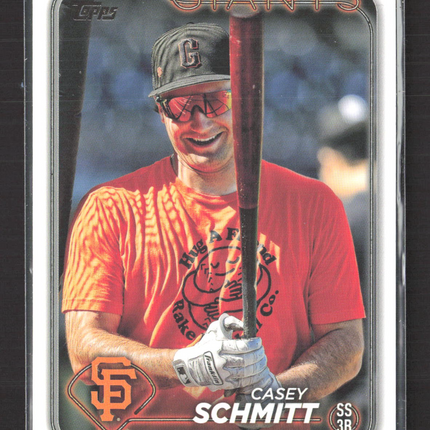2024 Topps Series Two Casey Schmitt #403 Golden Mirror Image Variation