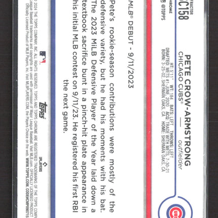 2024 Topps Chrome Update Pete Crow-Armstrong #USC158 Refractor RC