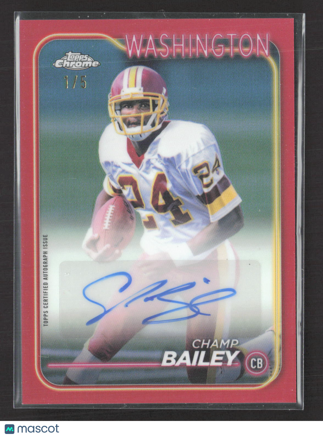 2024 Topps Chrome Champ Bailey #CLA-CB Red Refractor 1/5 Auto