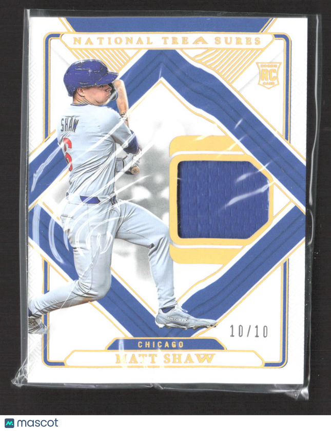 2025 National Treasures Treasured Threads Matt Shaw #TT-MS Jersey Gold RC 10/10