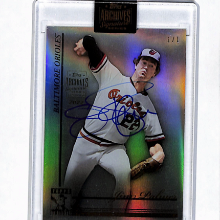 2016 Topps Archives Signature Series Tribute Jim Palmer #29 Refractor 1/1 Auto