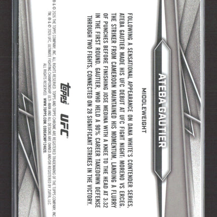 2026 Topps Chrome UFC Ateba Gautier #7 RC