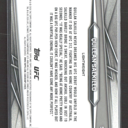 2026 Topps Chrome UFC Quillan Salkilld #57 RC