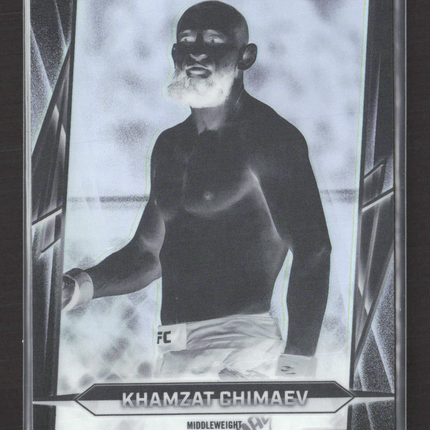 2026 Topps Chrome UFC Khamzat Chimaev #125 Negative Refractor