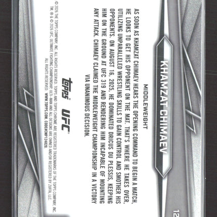 2026 Topps Chrome UFC Khamzat Chimaev #125 Negative Refractor