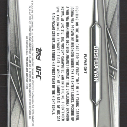 2026 Topps Chrome UFC Joshua Van #15 Refractor