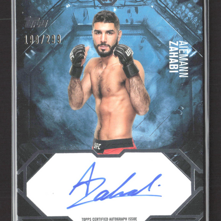 2025 Topps Knockout UFC Aiemann Zahabi #KA-AZ Blue 190/299 Auto