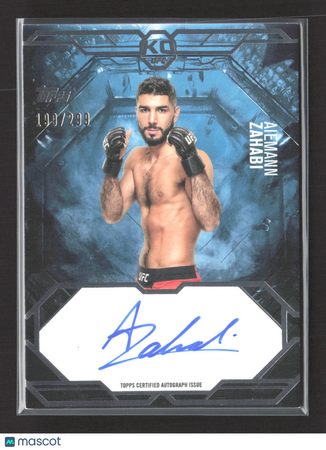 2025 Topps Knockout UFC Aiemann Zahabi #KA-AZ Blue 190/299 Auto