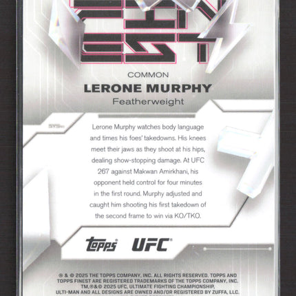 2025 Topps Finest UFC Lerone Murphy #68 Red Black Vapor Refractor 19/20