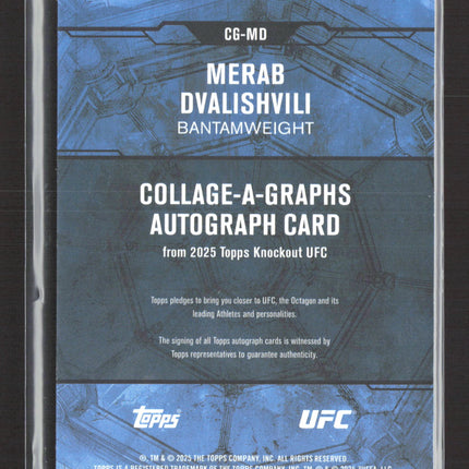 2025 Topps Knockout UFC Collage-A-Graphs Merab Dvalishvili #CG-MD 78/99 Auto