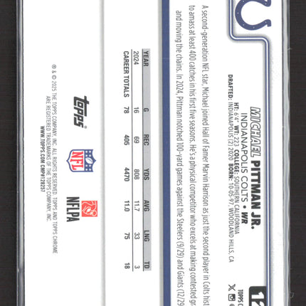 2025 Topps Chrome Michael Pittman Jr. #126 pulsar