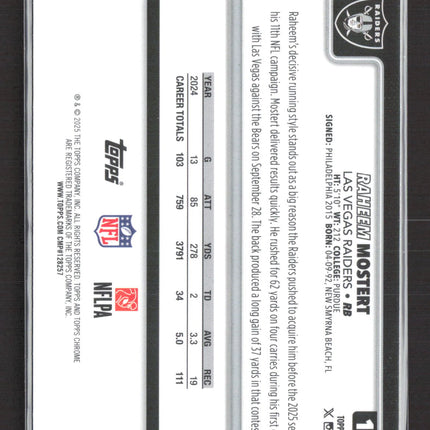 2025 Topps Chrome Raheem Mostert #182 pulsar