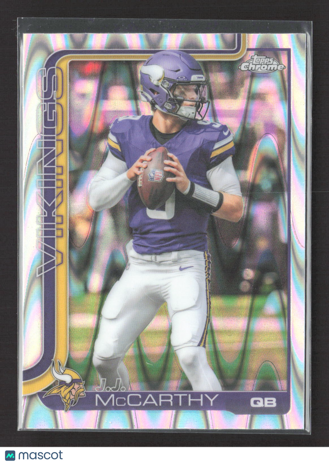 2025 Topps Chrome J.J. McCarthy #199 RayWave