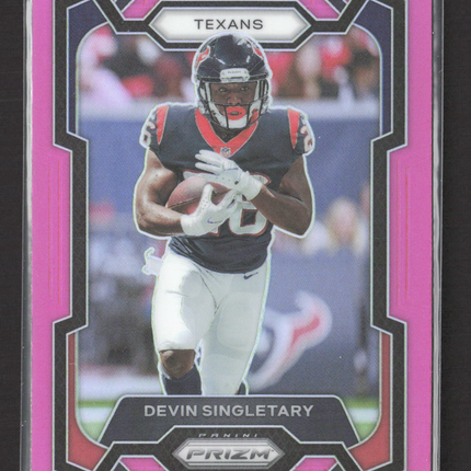 2023 Panini Prizm Devin Singletary #119 Pink