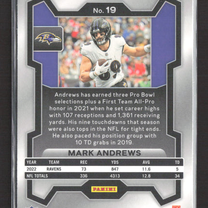 2023 Panini Prizm Mark Andrews #19 Pink