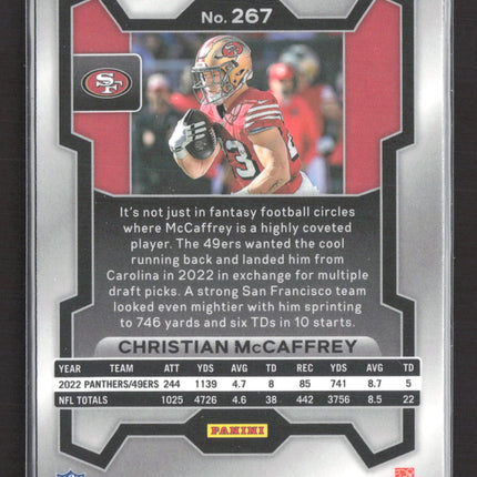 2023 Panini Prizm Football Christian McCaffrey #267 Pink