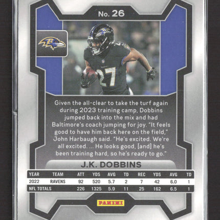 2023 Panini Prizm J.K. Dobbins #26 Pink