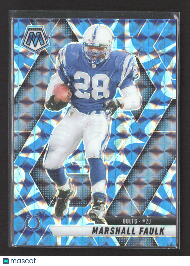 2025 Panini Prizm Mosaic Marshall Faulk #26 Blue